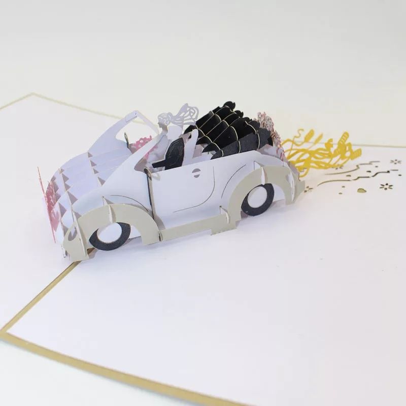 3D Wedding Car Popup Card (Greeting card)