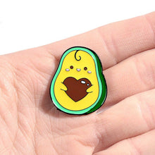 Load image into Gallery viewer, Avocado Heart Lapel Pin Badge