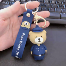 Load image into Gallery viewer, 3D Teddy Officer Keychain