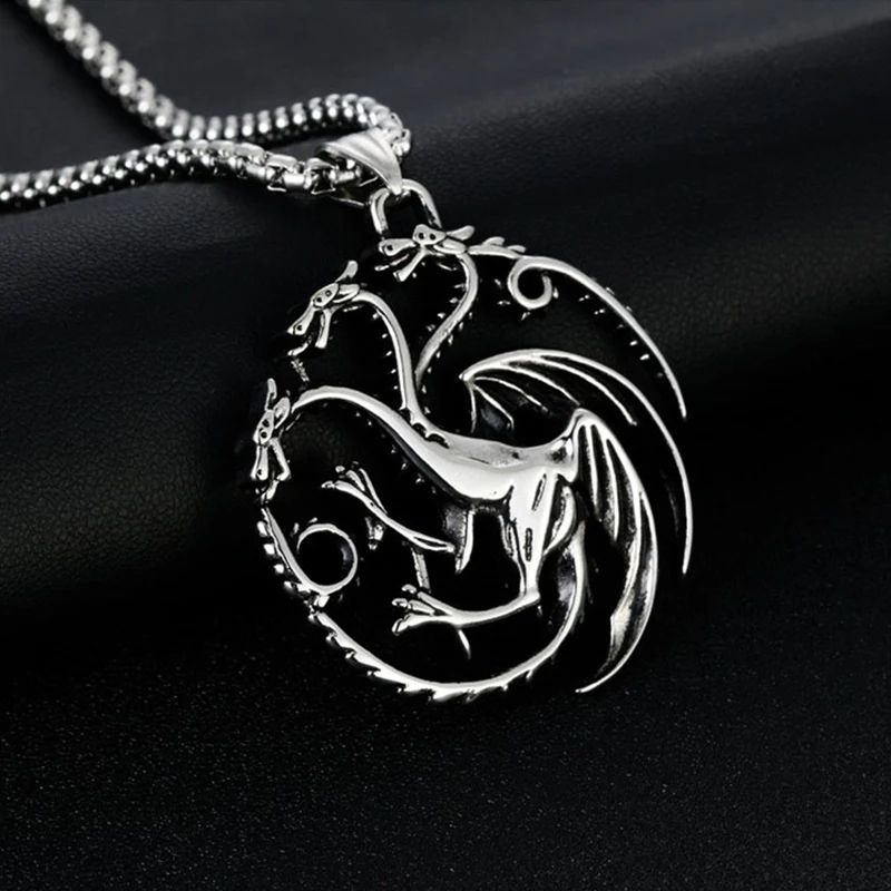 GOT 3 Dragons Targeryan Necklace