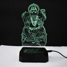 Load image into Gallery viewer, Lord Ganesh Night Lamp Hologram (7 Colors)