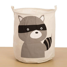 Load image into Gallery viewer, Raccoon Print Folding Laundry Basket