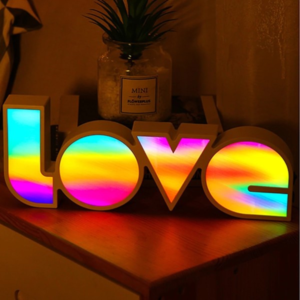 Rainbow Neon Love Lamp