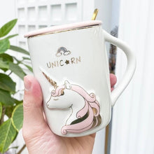 Load image into Gallery viewer, 3D Unicorn Mug (Golden Lining)