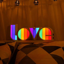 Load image into Gallery viewer, Rainbow Neon Love Lamp