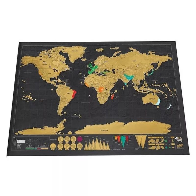 Scratch off World Map Wall Decal