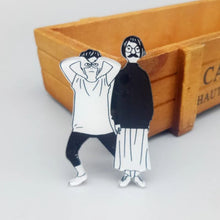 Load image into Gallery viewer, 2 Dudes Meme Lapel Pin Badge