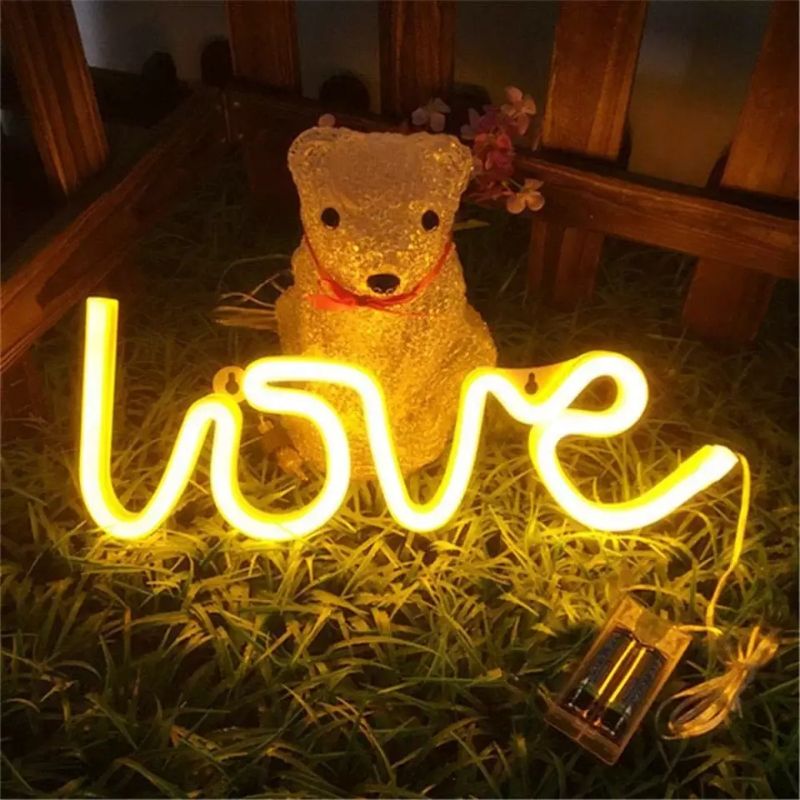 3D Love Shaped Neon Lamp