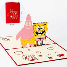Load image into Gallery viewer, Spongebob &amp; Patrick 3D Pop Up Card (Greeting Card)