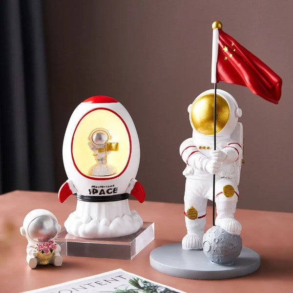 3D Space Rocket Astronaut Lamp