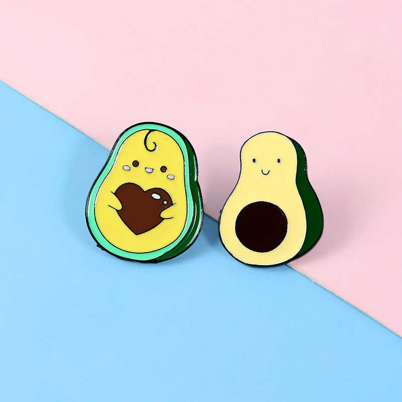 Avocado Heart Lapel Pin Badge