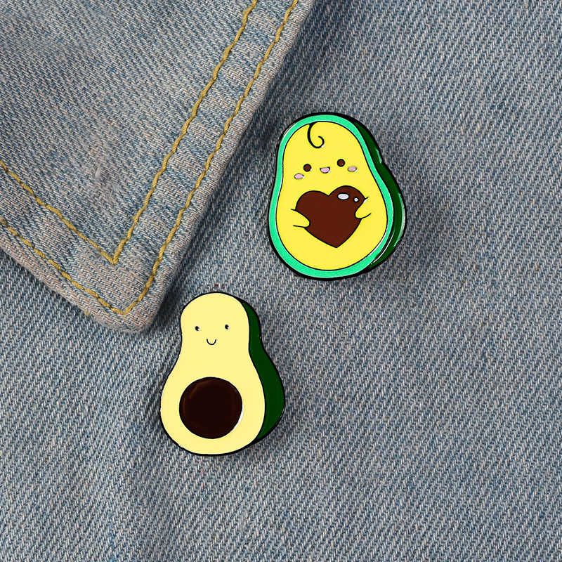 Avocado Heart Lapel Pin Badge