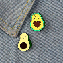 Load image into Gallery viewer, Avocado Heart Lapel Pin Badge