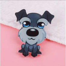 Load image into Gallery viewer, Schnauzer Dog Face Lapel Pin Badge