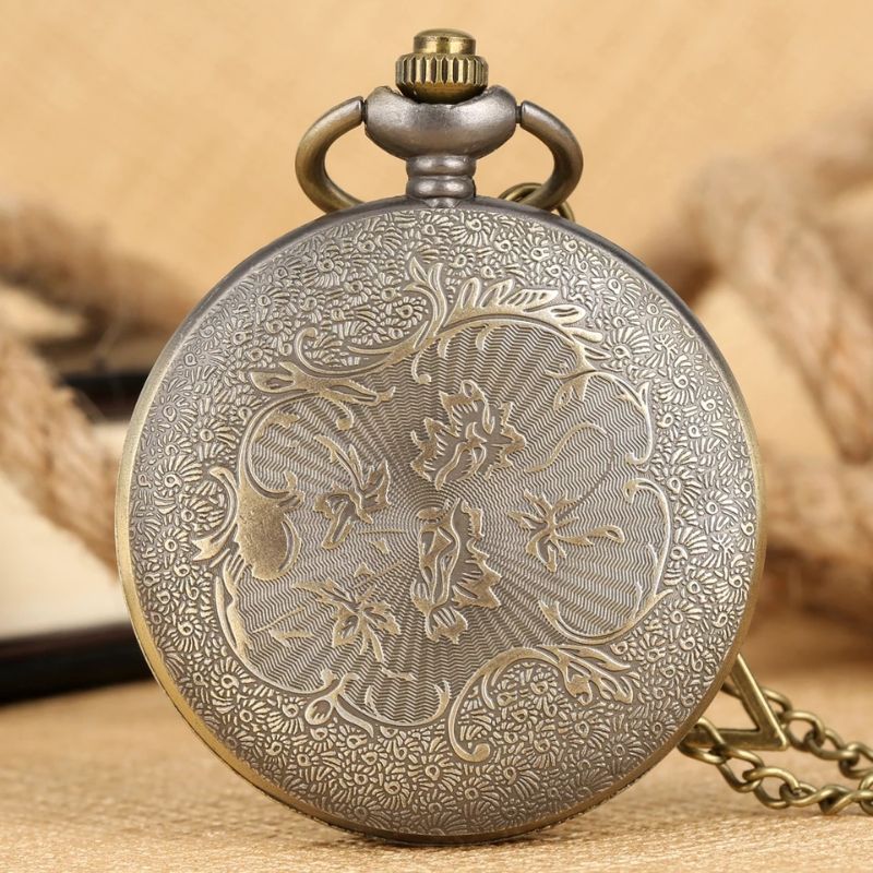 Gold Shield Pattern Roman Numerals Dial Mechanical Hand Winding Pocket  Watches | eBay