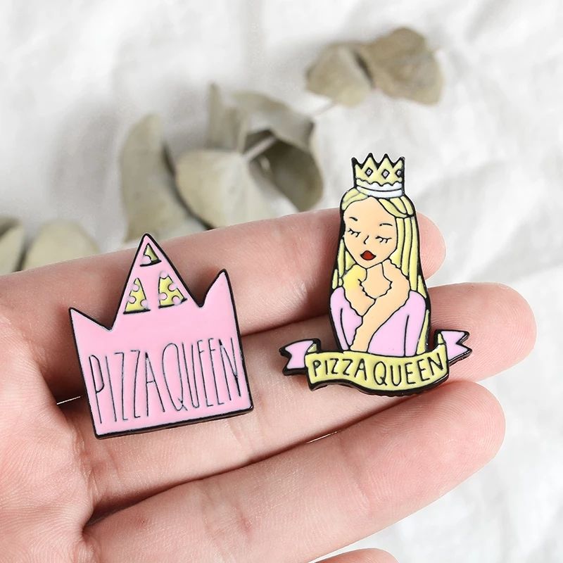 Pizza Queen Lapel Pin Badge