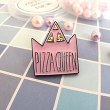 Load image into Gallery viewer, Pizza Queen Lapel Pin Badge