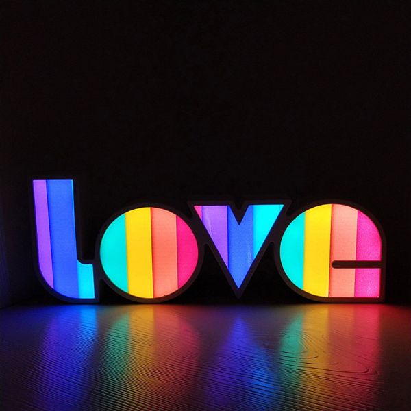 Rainbow Neon Love Lamp