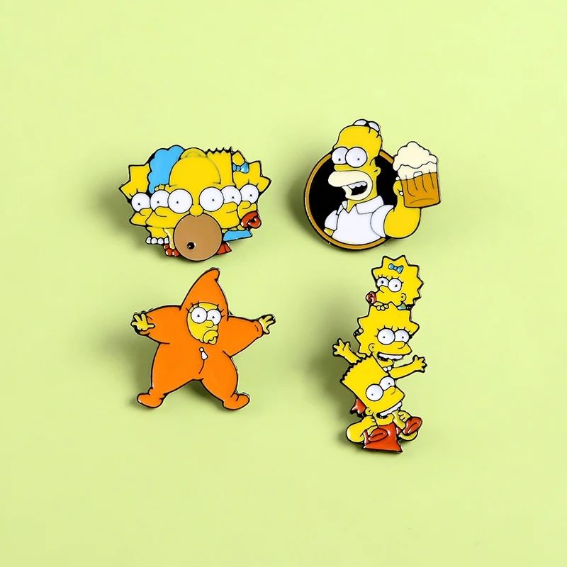 Simpsons Inspired Lapel Pin Badge (1pc)