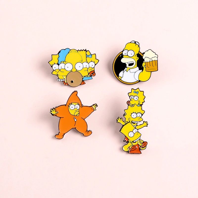 Simpsons Inspired Lapel Pin Badge (1pc)