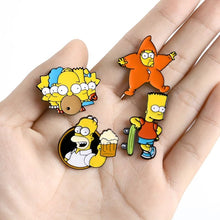 Load image into Gallery viewer, Simpsons Inspired Lapel Pin Badge (1pc)