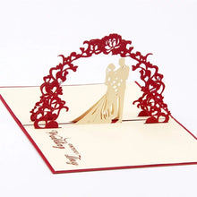 Load image into Gallery viewer, Couple Wedding Pop Up Card (Greeting Card)