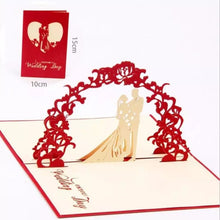 Load image into Gallery viewer, Couple Wedding Pop Up Card (Greeting Card)